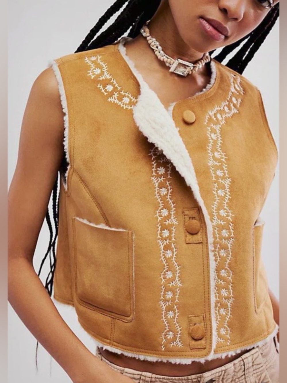 NWOT Free People Travelers Suede Vest Size XS